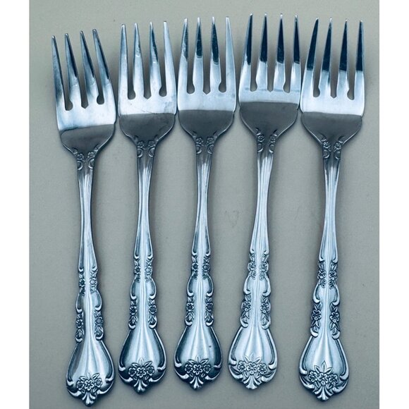 5 - Stanley Roberts Rogers DELIGHT Salad Forks Stainless Korea - Picture 3 of 5